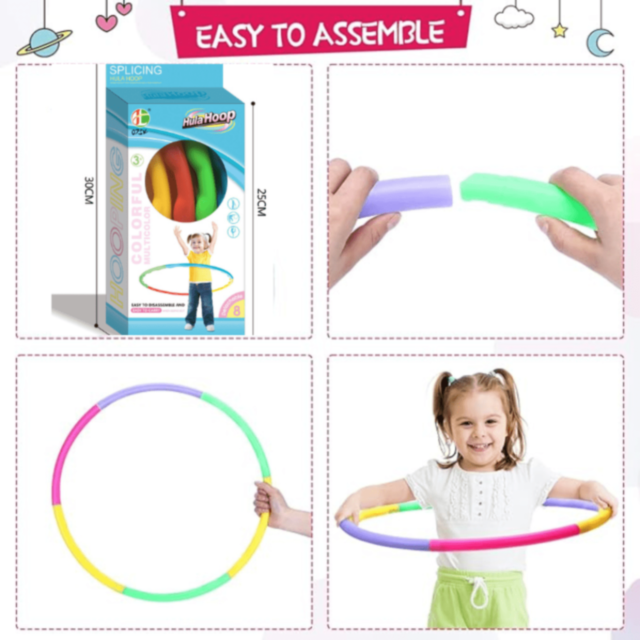 CERC HULA HOOP MULTICOLOR pentru copii cu segmente