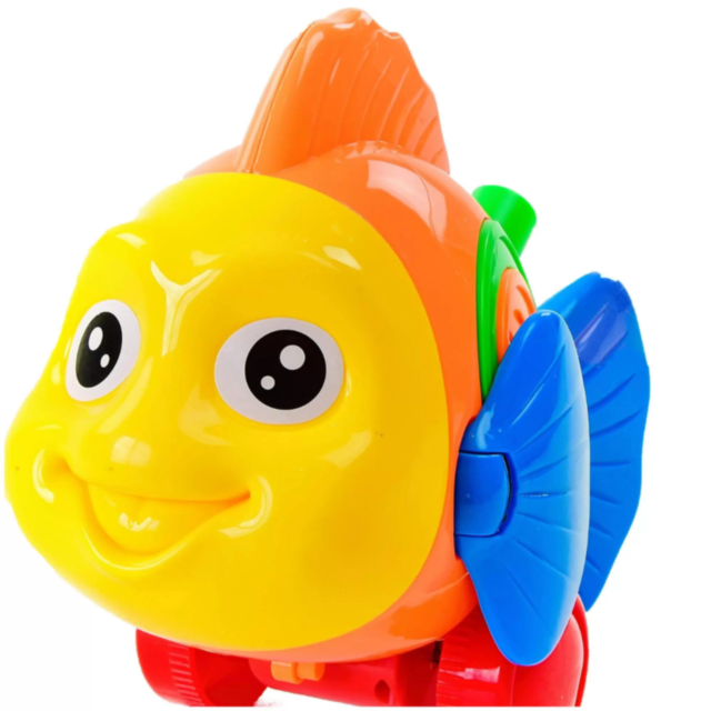 Peștișor Interactiv cu Mâner – Jucărie Colorată pentru Plimbări (culoare aleatorie)