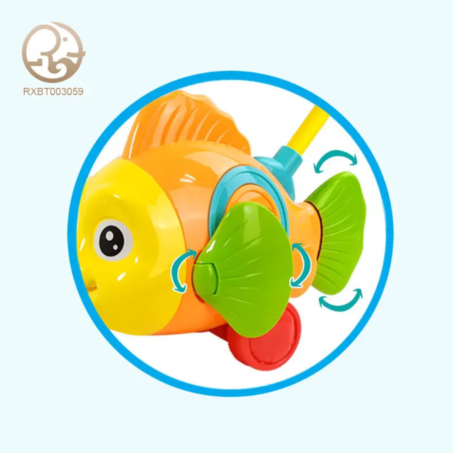 Peștișor Interactiv cu Mâner – Jucărie Colorată pentru Plimbări (culoare aleatorie)