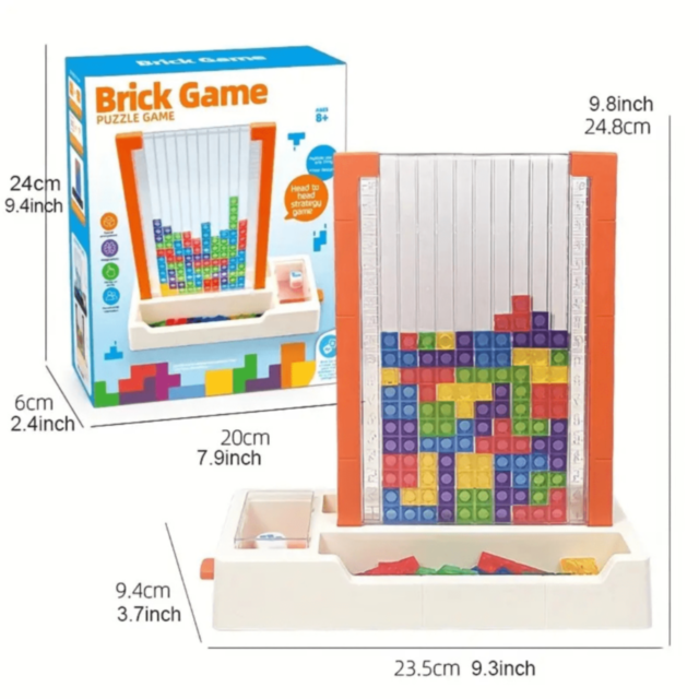 Joc de Construcție cu Blocuri Colorate Tetris Puzzle