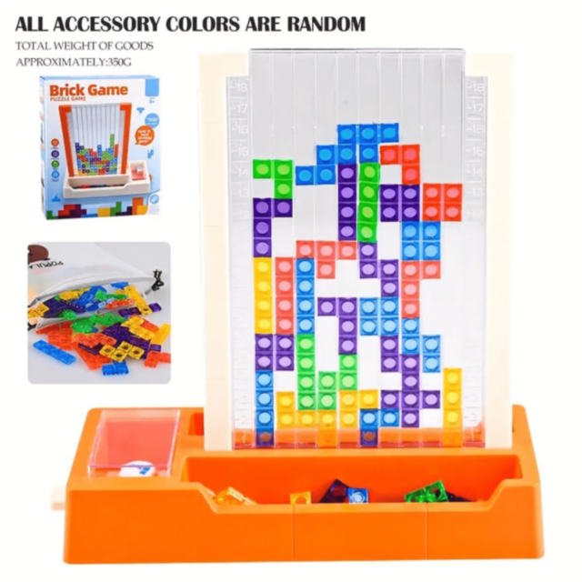 Joc de Construcție cu Blocuri Colorate Tetris Puzzle