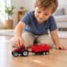 Tractor de jucărie cu remorcă și mecanism pull-back