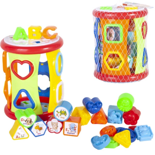 Cilindrul Multifuncțional, Educativă cu Blocuri, Litere/Cifre, Figuri Geometrice 
