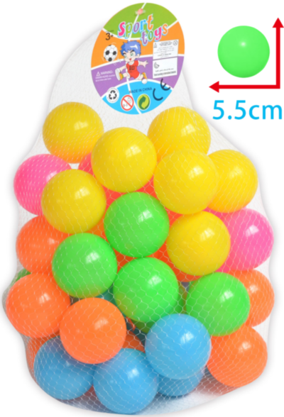Set 50 Bile Colorate din Plastic, 5.5cm | image