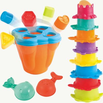 Set educativ de stivuire și sortare pentru copii - joc de dezvoltare senzorială | image