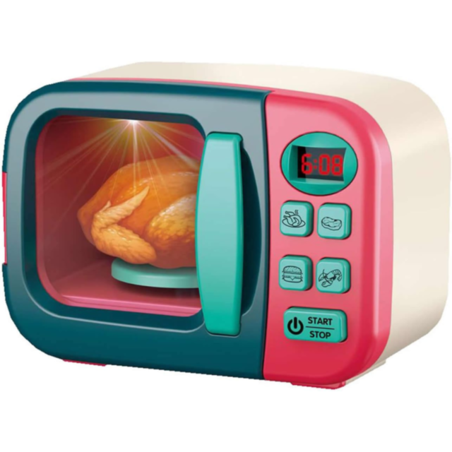Cuptor cu Microunde pentru Copii cu Efecte Lumină și Set Alimentar Inclus