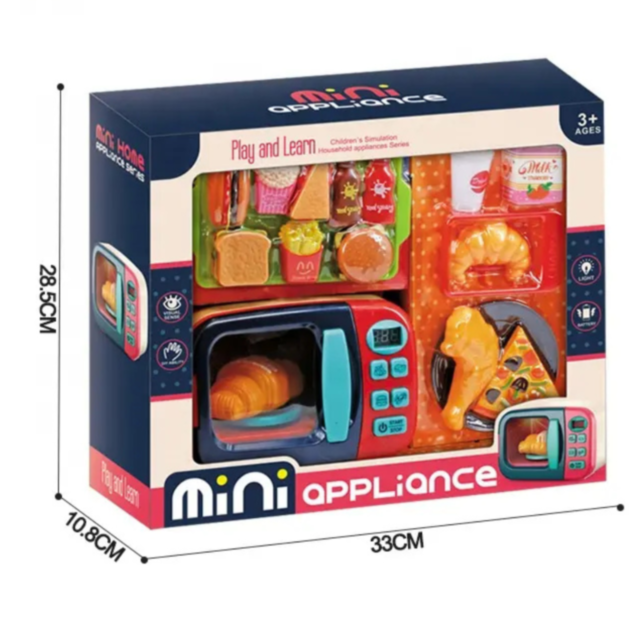 Cuptor cu Microunde pentru Copii cu Efecte Lumină și Set Alimentar Inclus