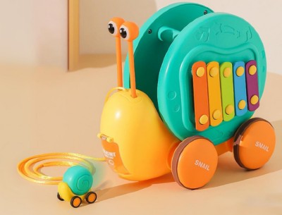 Melcul Multifuncțional 3-în-1 cu Xilofon și Catapultă (culoare aleatorie) | image