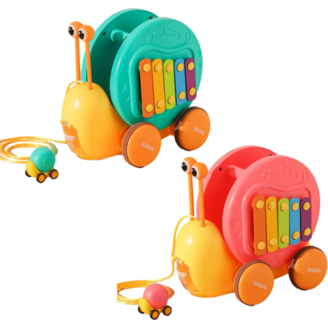 Melcul Multifuncțional 3-în-1 cu Xilofon și Catapultă (culoare aleatorie)