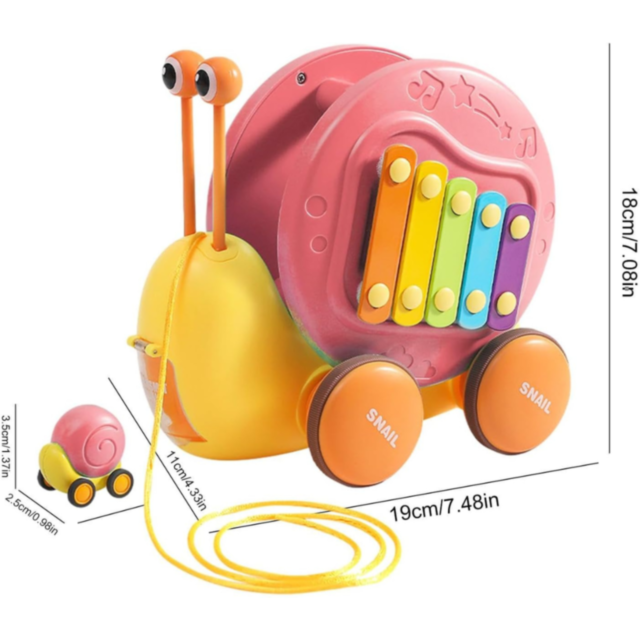 Melcul Multifuncțional 3-în-1 cu Xilofon și Catapultă (culoare aleatorie)