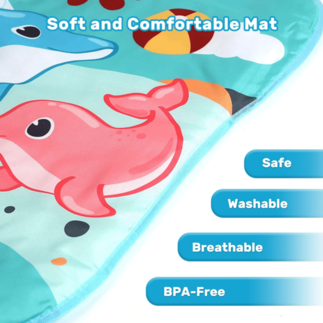 Salteluță Muzicală Interactivă cu Pian, Proiector și Jucării Suspendate (culoare aleatorie)