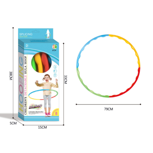 Hula Hoop Colorat - 8 Piese, Diametru 79 cm