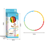 Hula Hoop Colorat - 8 Piese, Diametru 79 cm