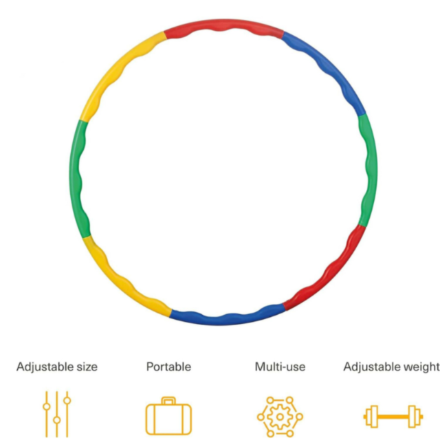 Hula Hoop Colorat - 8 Piese, Diametru 79 cm