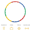 Hula Hoop Colorat - 8 Piese, Diametru 79 cm