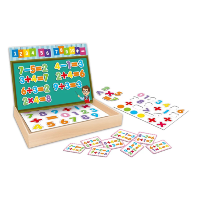 Tablă magnetică educativă 2 în 1 pentru copii