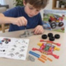 Set de construcție metalic monster truck, 128 de piese
