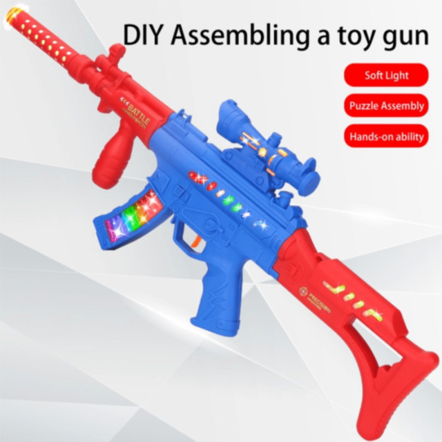 Pușcă de Jucărie Asamblabilă cu Lumini și Sunete (culoare aleatorie)