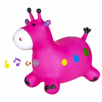 Văcuța Gonflabilă pentru Sărit de Cauciuc, Cu Melodii și Lumini | image