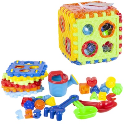 Cub Puzzle Educativ cu 30 Figuri de Stivuit | image