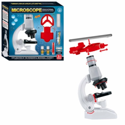 Microscop Științific cu Iluminare și Suport pentru Telefonul Mobil | image