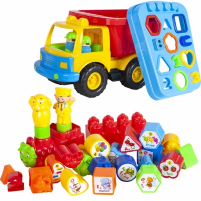 Camion cu Figuri Geometrice de Stivuit, 34cm | image