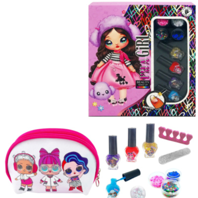 Trusa de Manichiură cu Ojă, Strasuri, Pilă și Gentuță | image