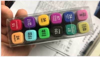 Set 12 Markere cu 2 Capete de Colorat | image