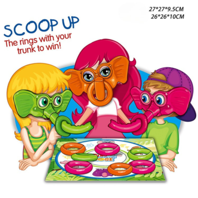 Joc de Familie Ring Around the Nose cu Măști de Elefant