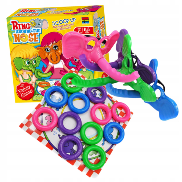 Joc de Familie Ring Around the Nose cu Măști de Elefant