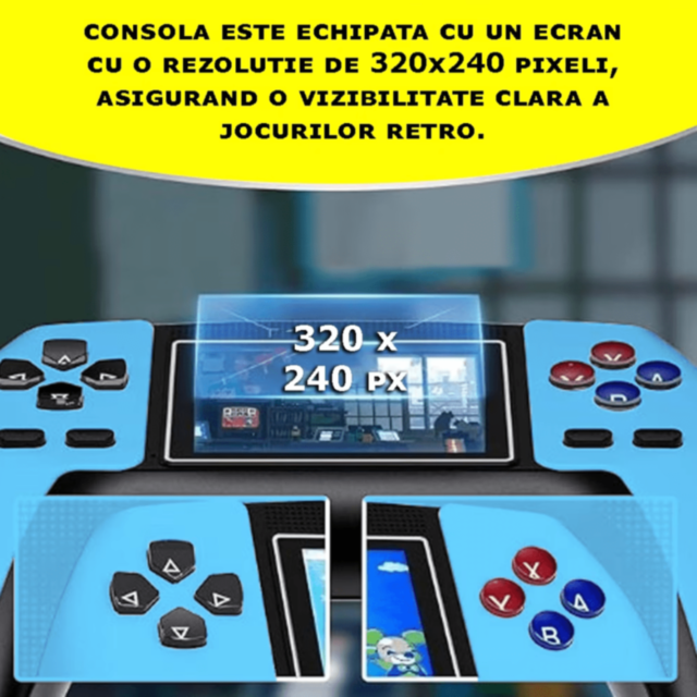 Consolă cu 520 Jocuri Clasice Preîncărcate (culoare aleatorie)