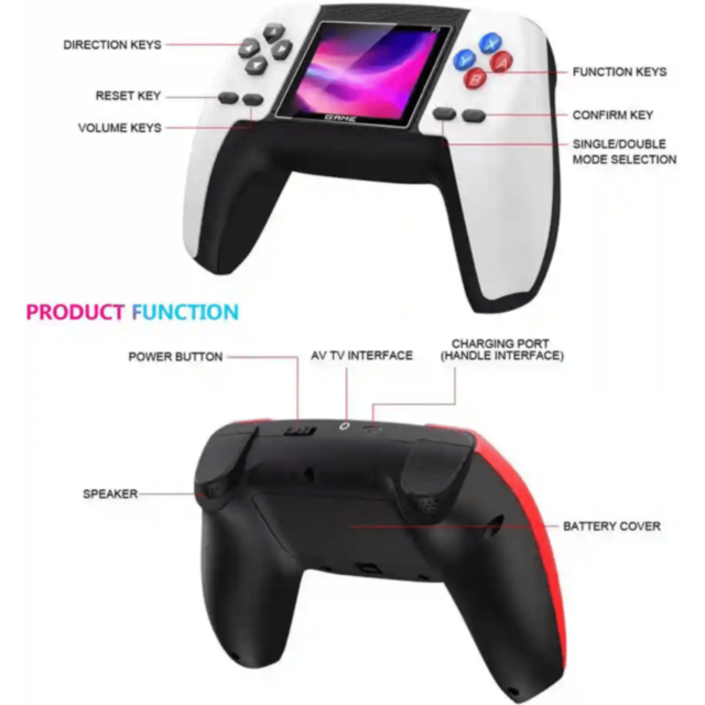 Consolă cu 520 Jocuri Clasice Preîncărcate (culoare aleatorie)