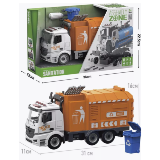 Camion Gunoi Copii cu Lumini și Sunete