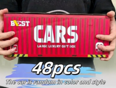 Set 48 Mașinuțe Metalice în Cutie Container Cadou | image