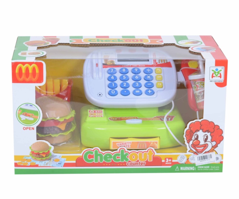 Casă de Marcat Mcdonalds cu Display, Cititor de Cod de Bare și Produse Alimentare