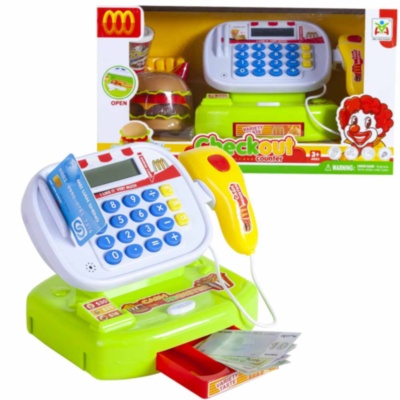 Casă de Marcat Mcdonalds cu Display, Cititor de Cod de Bare și Produse Alimentare | image