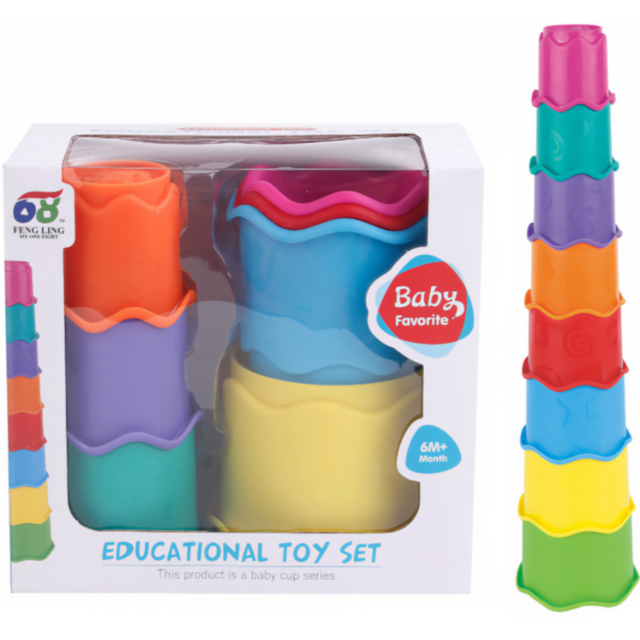 Set de Pahare Stivuibile Educaționale - Baby Favorite