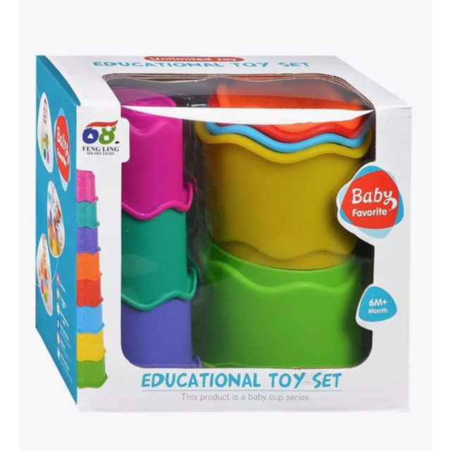 Set de Pahare Stivuibile Educaționale - Baby Favorite