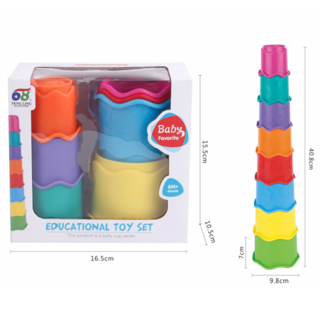 Set de Pahare Stivuibile Educaționale - Baby Favorite