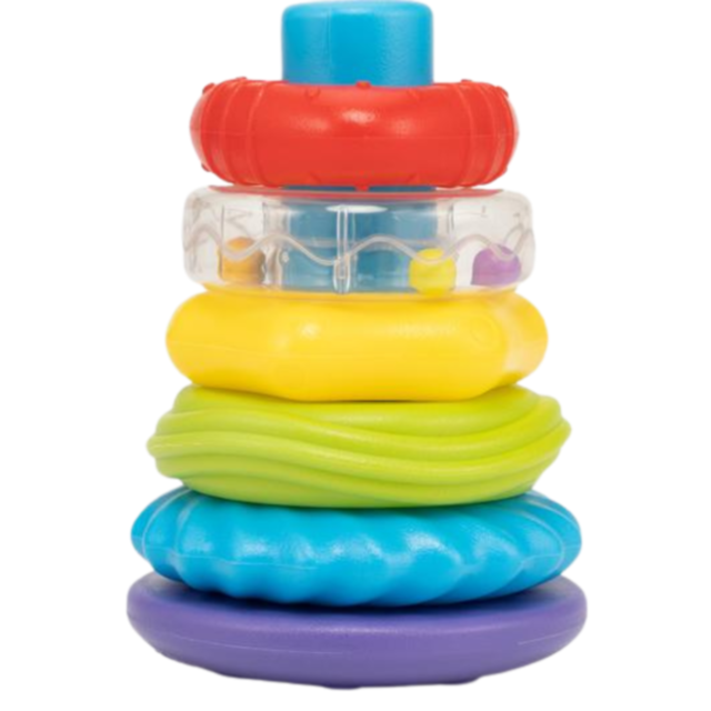 Piramidă cu inele colorate și texturi combinate