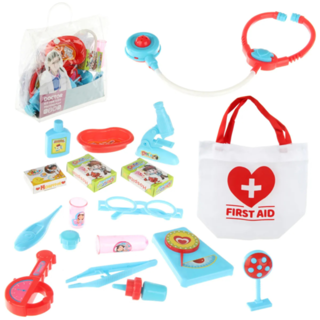 Set Doctor pentru Copii cu Geantă de Prim Ajutor – Joc de Rol Educativ