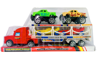 Camion transportator cu 4 mașinuțe | image