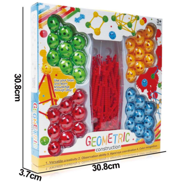 Set construcții geometrice molecular 88 piese