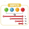 Set construcții geometrice molecular 88 piese
