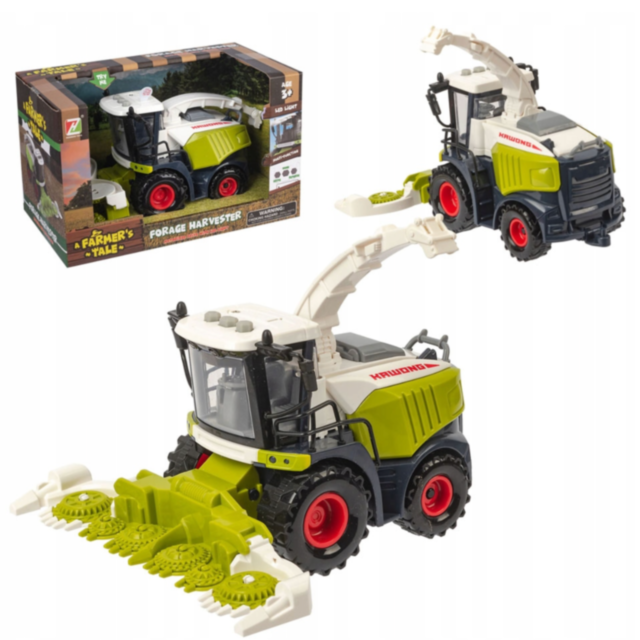 Combină Agricolă de Jucărie cu Lumină LED și Funcție de Recoltare