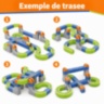 Set magnetic de construcție cu trenuleț electric reîncărcabil
