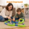 Set magnetic de construcție cu trenuleț electric reîncărcabil