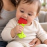 Jucărie de dentiție pentru bebeluși, cu mâner și carcasă