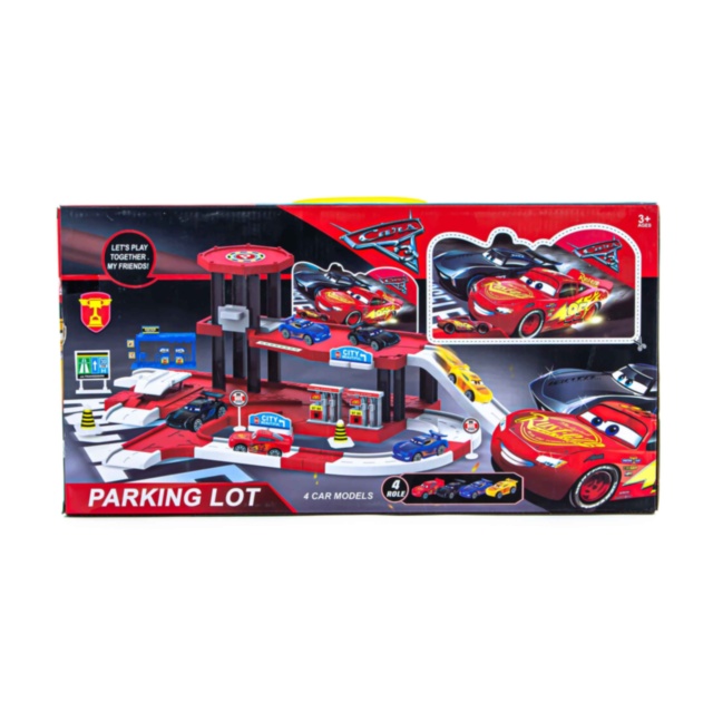 Set Parcare Etajată și Stație Peco cu 4 Mașinuțe