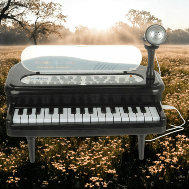 Pian Electronic Grand Piano cu Microfon și Funcții Muzicale (culoare aleatorie)
